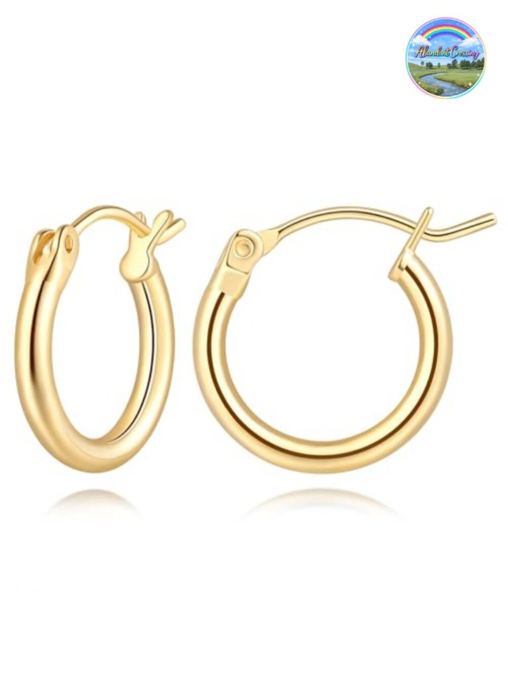 14K Gold Plated Minimalist Huggie Hoop Earrings for Women, Hypoallergenic Small
